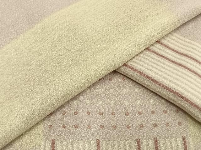 平和屋着物▽小紋 単衣 市松文様 洗える着物 AAAU8676fy
