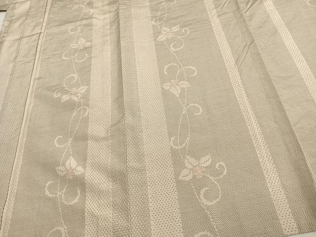平和屋着物▽上質な紬 単衣 唐草文 正絹 逸品 AAAU8677fy