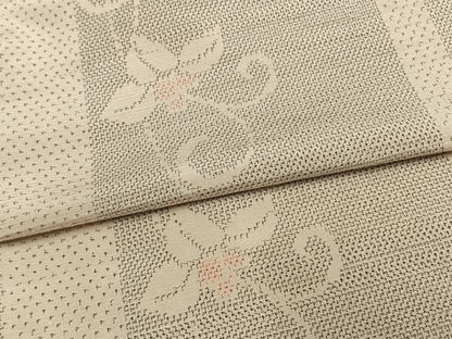 平和屋着物▽上質な紬 単衣 唐草文 正絹 逸品 AAAU8677fy
