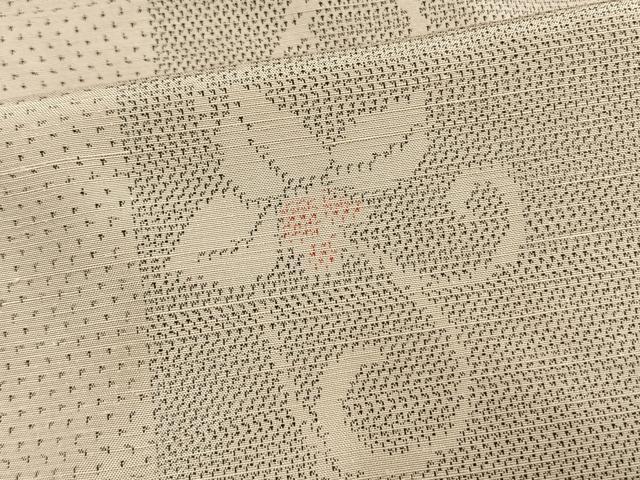 平和屋着物▽上質な紬 単衣 唐草文 正絹 逸品 AAAU8677fy