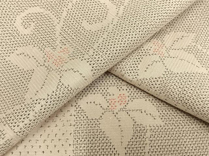 平和屋着物▽上質な紬 単衣 唐草文 正絹 逸品 AAAU8677fy