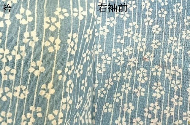 平和屋着物▽小紋 単衣 扇文 洗える着物 AAAU8679fy