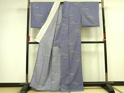 平和屋着物▽小紋 単衣 露芝文 洗える着物 AAAU8681fy