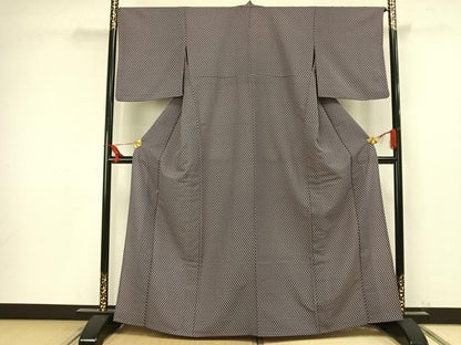 平和屋着物▽小紋 単衣 花尽くし 洗える着物 AAAU8682fy