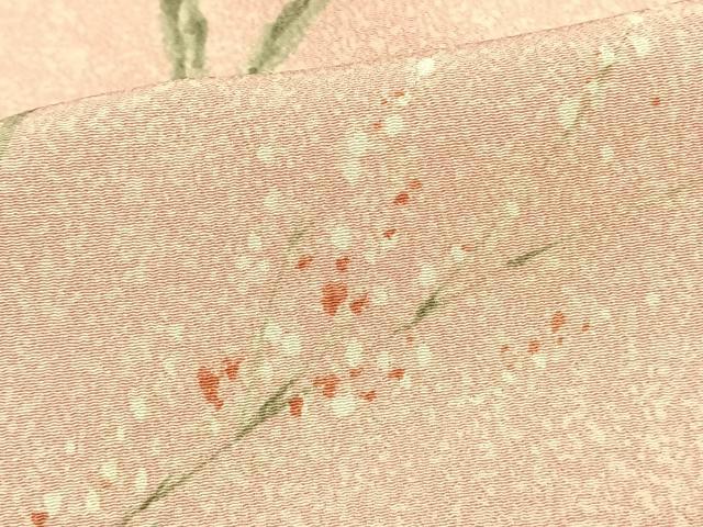 平和屋着物▽小紋 単衣 枝花文 洗える着物 未使用 AAAU8688fy