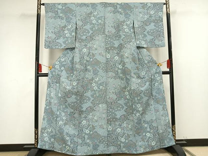 平和屋着物▽小紋 単衣 辻が花 洗える着物 AAAU8692fy