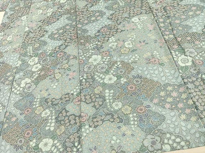 平和屋着物▽小紋 単衣 辻が花 洗える着物 AAAU8692fy