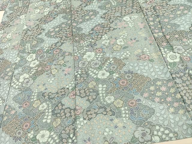 平和屋着物▽小紋 単衣 辻が花 洗える着物 AAAU8692fy