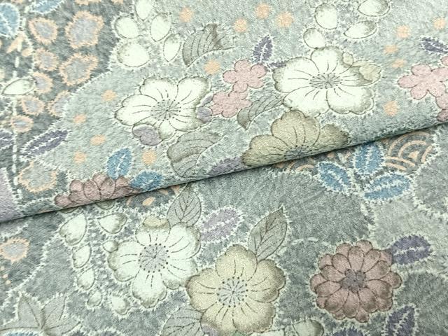 平和屋着物▽小紋 単衣 辻が花 洗える着物 AAAU8692fy