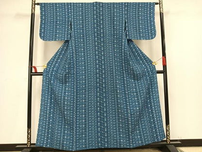 平和屋着物▽小紋 単衣 草花間道 洗える着物 AAAU8709fy