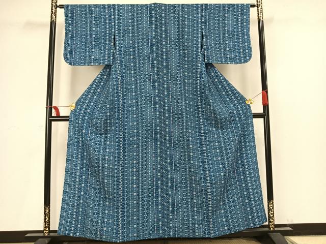 平和屋着物▽小紋 単衣 草花間道 洗える着物 AAAU8709fy