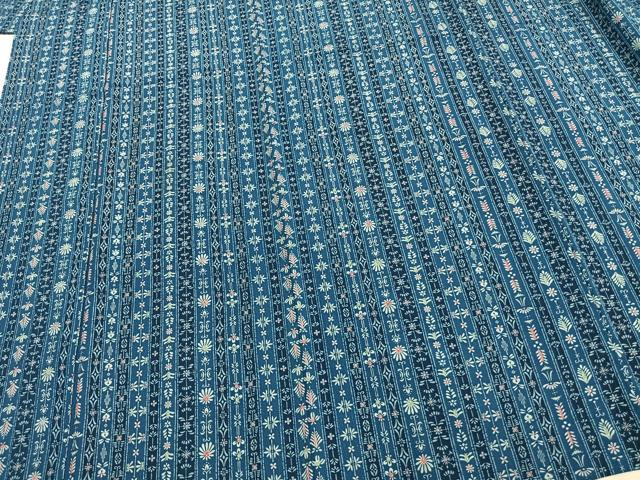 平和屋着物▽小紋 単衣 草花間道 洗える着物 AAAU8709fy