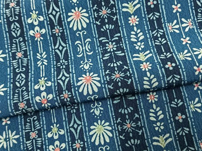 平和屋着物▽小紋 単衣 草花間道 洗える着物 AAAU8709fy