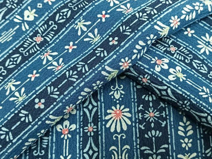 平和屋着物▽小紋 単衣 草花間道 洗える着物 AAAU8709fy
