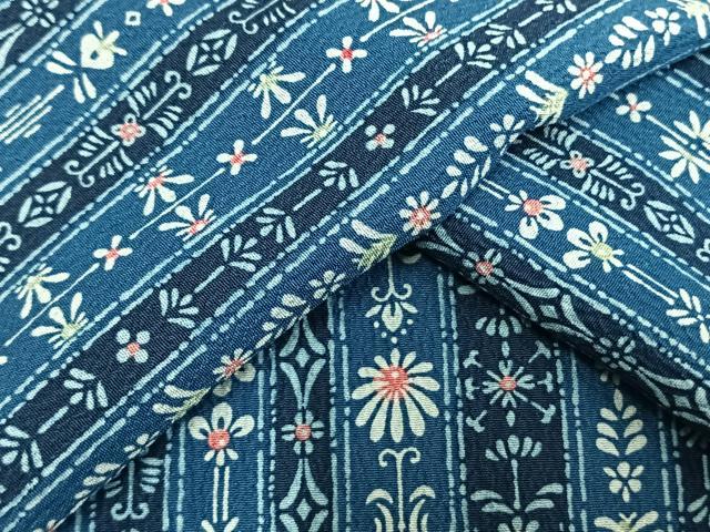 平和屋着物▽小紋 単衣 草花間道 洗える着物 AAAU8709fy