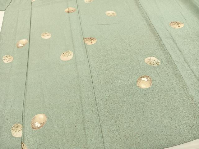 平和屋着物▽小紋 単衣 草花丸文 高島屋扱い 洗える着物 AAAU8713fy