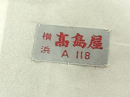 平和屋着物▽小紋 単衣 草花丸文 高島屋扱い 洗える着物 AAAU8713fy