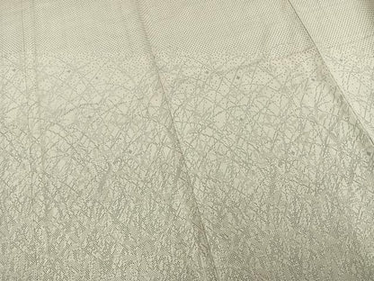 平和屋着物▽訪問着 単衣 紬地 幾何学文様 正絹 逸品 未使用 AAAU8716fy