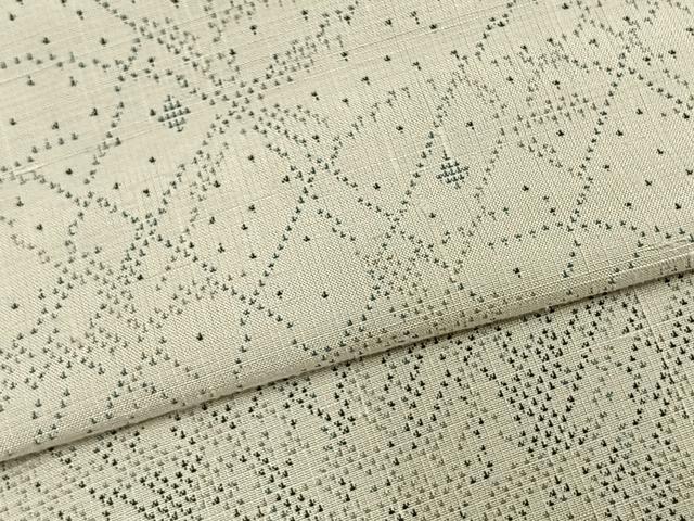 平和屋着物▽訪問着 単衣 紬地 幾何学文様 正絹 逸品 未使用 AAAU8716fy