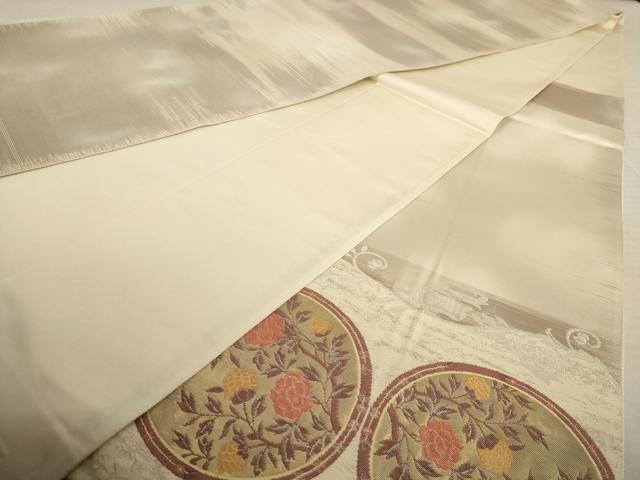 平和屋着物◎太鼓柄袋帯 花丸文 金銀糸 正絹 逸品 AAAU8905dt