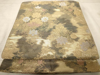 平和屋着物◎六通柄 本袋帯 華布更紗 金銀糸 正絹 逸品 AAAU9377dt