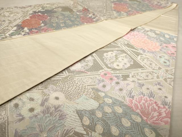 平和屋着物◎六通柄 京袋帯 天平花鳥華文 正絹 逸品 AAAU9389dt