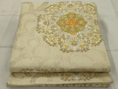 平和屋着物◎六通柄袋帯 唐織 正倉院花文 金銀糸 正絹 逸品 AAAU9743ou