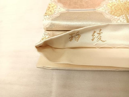平和屋着物◎六通柄袋帯　唐織　珀綾　金糸　正絹　逸品　AAAU9884yx