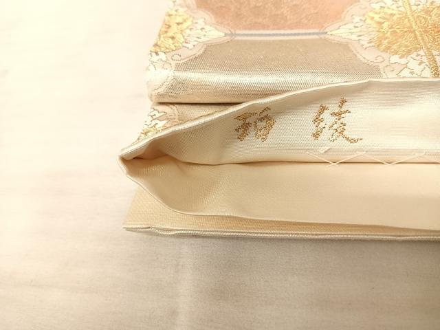 平和屋着物◎六通柄袋帯　唐織　珀綾　金糸　正絹　逸品　AAAU9884yx