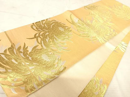 平和屋着物◎六通柄袋帯　乱菊　金糸　正絹　逸品　AAAU9991yx