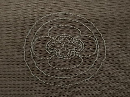 平和屋着物▽男性　羽織　スリーシーズン　春夏秋　塵除け　色無地　絽　黒茶色　正絹　逸品　AAAV0112cs