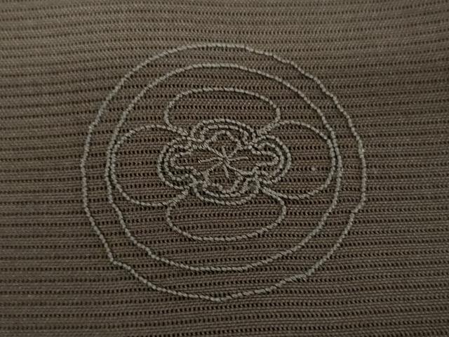 平和屋着物▽男性　羽織　スリーシーズン　春夏秋　塵除け　色無地　絽　黒茶色　正絹　逸品　AAAV0112cs