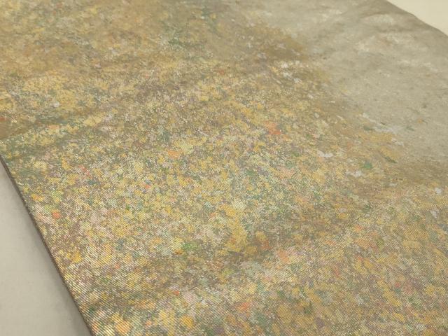 平和屋着物◎六通柄袋帯 霞文 引箔 正絹 逸品 AAAV1608ou