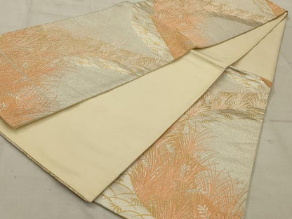 平和屋着物◎六通柄袋帯 唐織 芝文 金銀糸 正絹 逸品 AAAV1617ou
