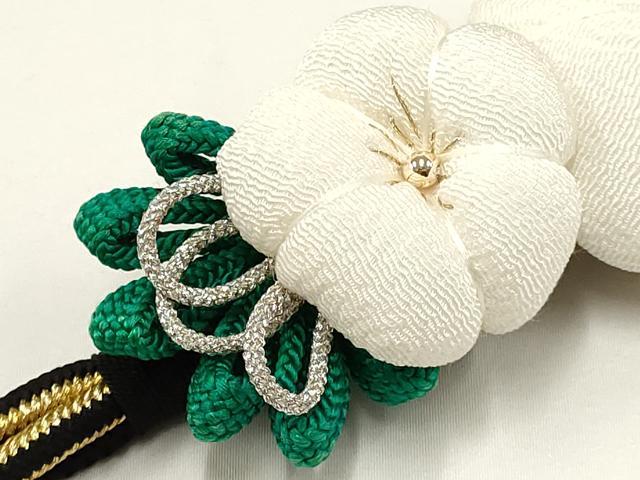 平和屋着物●和装小物　振袖用帯締め　装飾　ちりめん細工　ビーズ　金銀糸　撚り房　逸品　AAAV1729ay