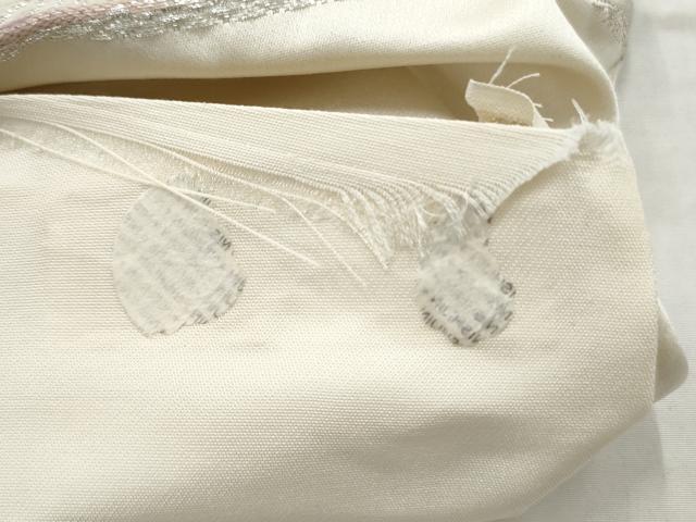 平和屋着物◎西陣　六通柄袋帯　唐織　宝尽くし花喰い鳥　銀糸　正絹　逸品　AAAV1830ru