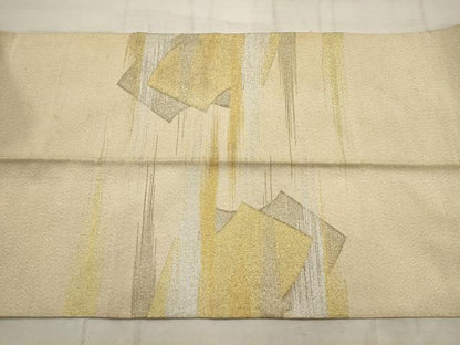 平和屋着物◎綴れ 太鼓柄袋帯 霞地紙重ね文 金銀糸 金通し地 正絹 逸品 AAAV1858ru