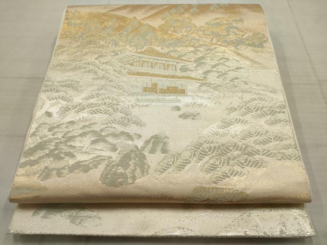平和屋着物◎六通柄　本袋帯　京百景　金糸　正絹　逸品　AAAV1878ru