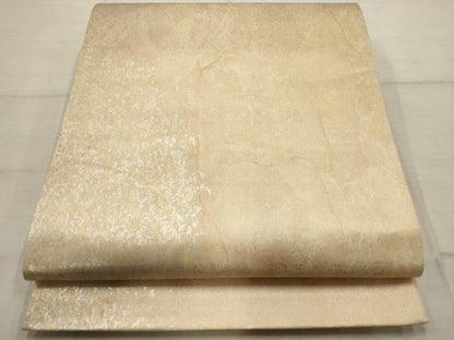 平和屋着物◎六通柄袋帯 霞文 金通し地 引箔 正絹 逸品 AAAV1882ru