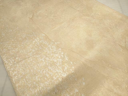 平和屋着物◎六通柄袋帯 霞文 金通し地 引箔 正絹 逸品 AAAV1882ru