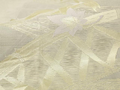 平和屋着物＊夏物 六通柄袋帯 流水花籬文 金糸 正絹 逸品 AAAV2212pf
