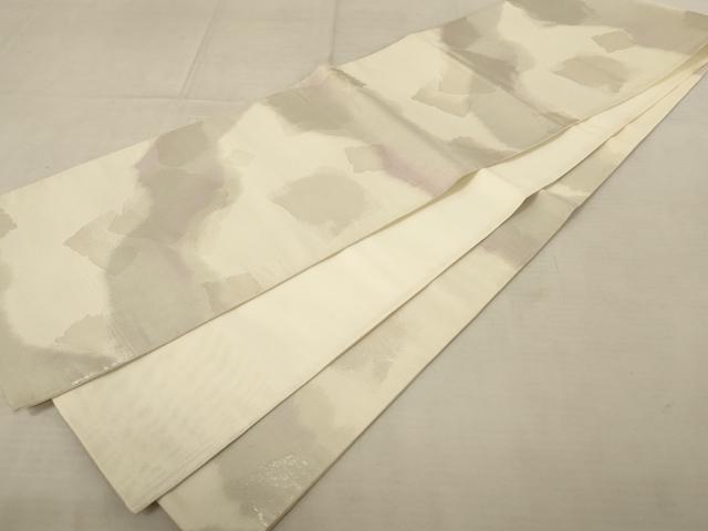 平和屋着物＊夏物 六通柄袋帯 破れ箔散らし文様 銀糸 正絹 逸品 AAAV2243pf