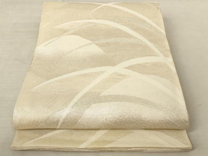 平和屋着物＊夏物 六通柄袋帯 芝文 銀糸 正絹 逸品 AAAV2244pf