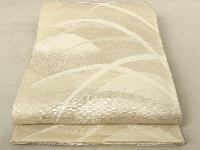 平和屋着物＊夏物 六通柄袋帯 芝文 銀糸 正絹 逸品 AAAV2244pf