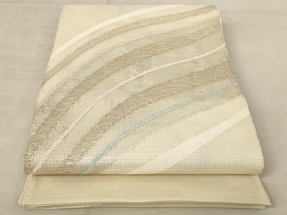 平和屋着物＊夏物　太鼓柄　本袋帯　流水文　金糸　正絹　逸品　AAAV2308pf
