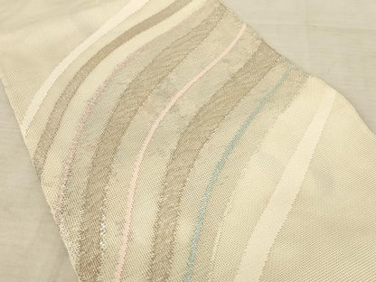 平和屋着物＊夏物　太鼓柄　本袋帯　流水文　金糸　正絹　逸品　AAAV2308pf