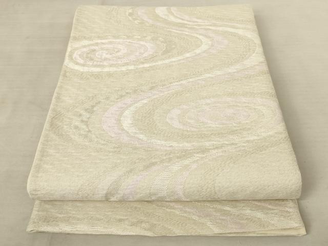 平和屋着物＊夏物 六通柄袋帯 流水文 銀糸 正絹 逸品 AAAV2360pf