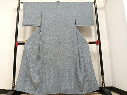 平和屋着物▽加賀友禅の型染　板場友禅　坂口幸市　加賀小紋　単衣　宝尽くし　正絹　逸品　未使用　AAAV2490ph