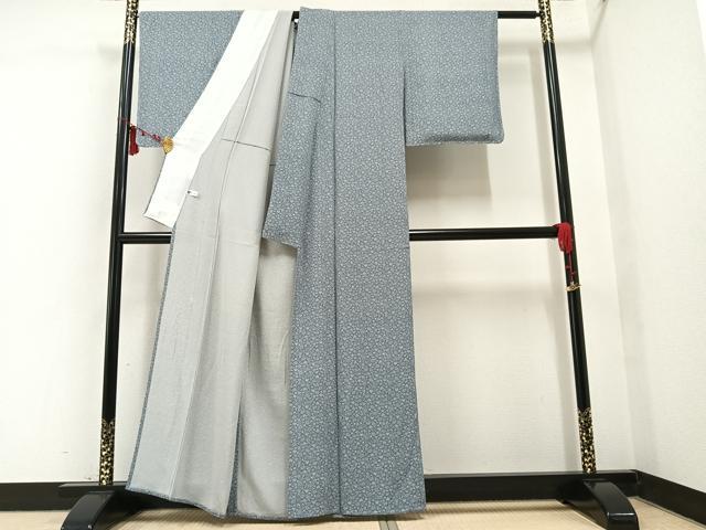 平和屋着物▽加賀友禅の型染　板場友禅　坂口幸市　加賀小紋　単衣　宝尽くし　正絹　逸品　未使用　AAAV2490ph