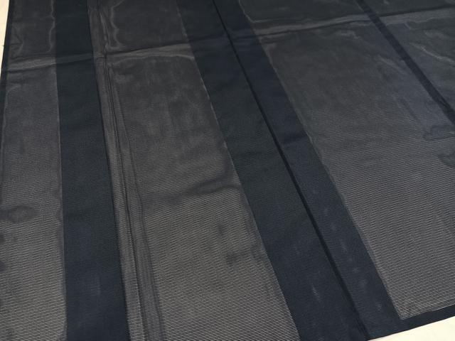 平和屋着物＊夏物　色無地　絽　紺青色　洗える着物　AAAV2536ph